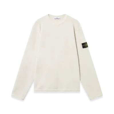 Stone Island 6100011 Mesh Stitch Organic Cotton Fleece "Ivory"