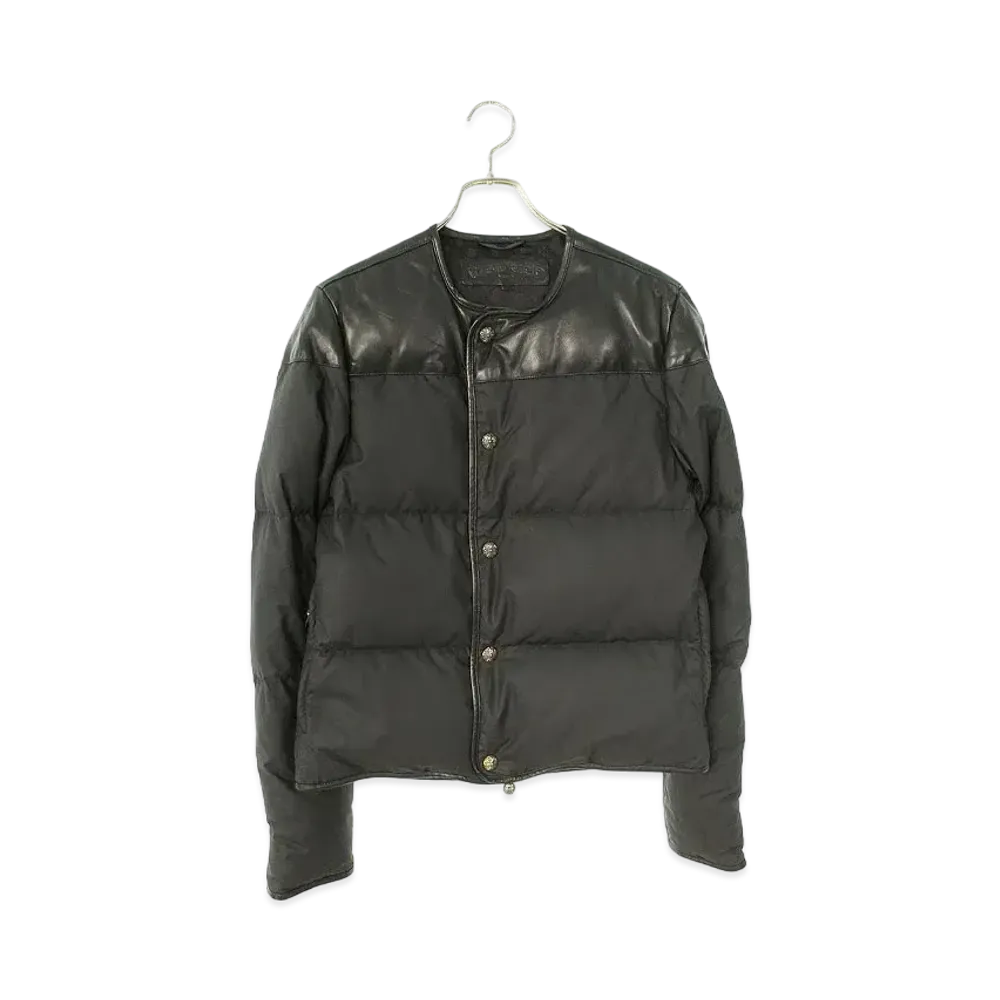 Chrome Hearts Cross Ball Button Nylon Down Jacket "Black"