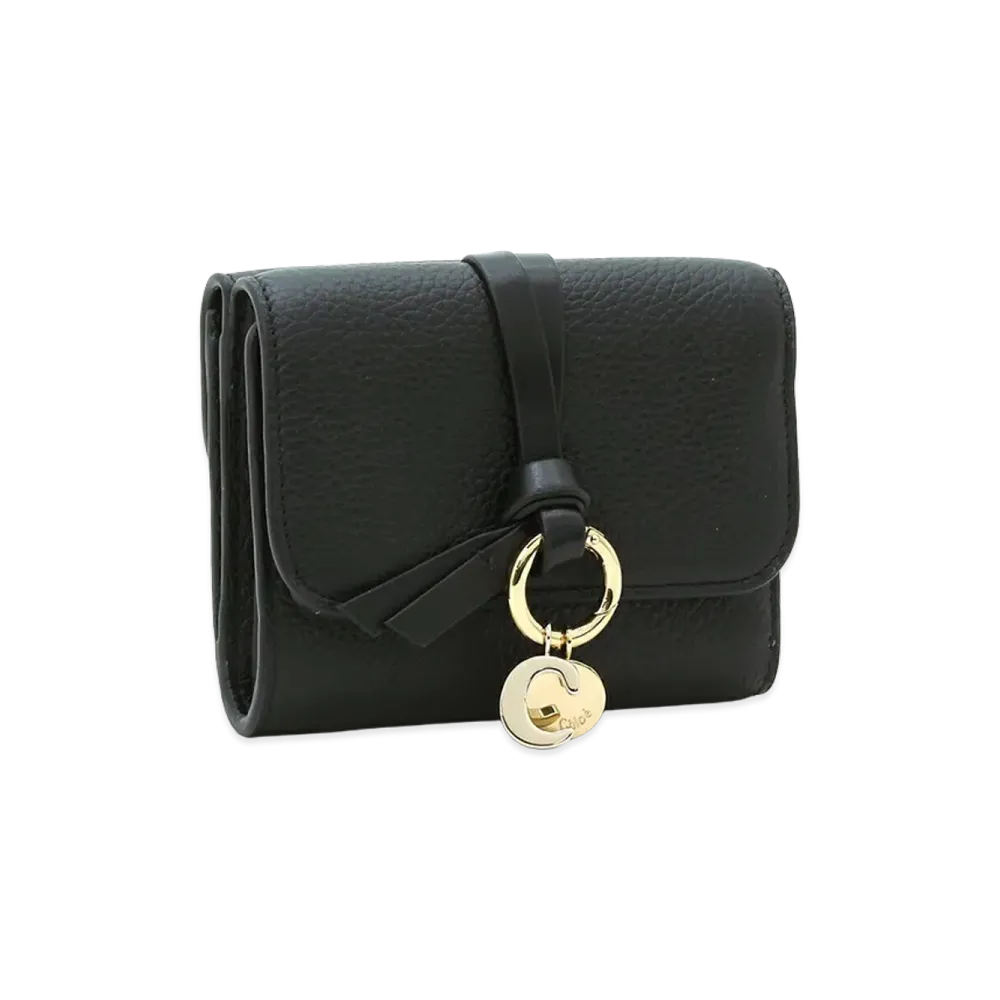Chloe Alphabet Small Tri Fold "Black"