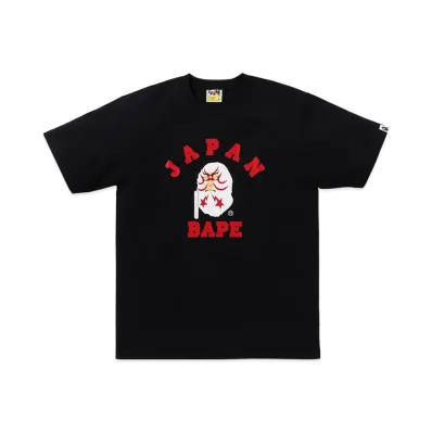 A BATHING APE Japan College Kabuki Tee "Black"