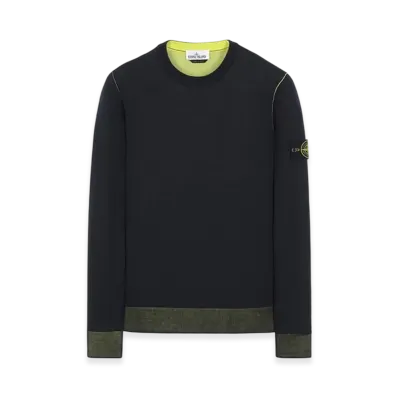 Stone Island 522B5 Reversible Knit Crewneck - 21SS "Navy Blue"