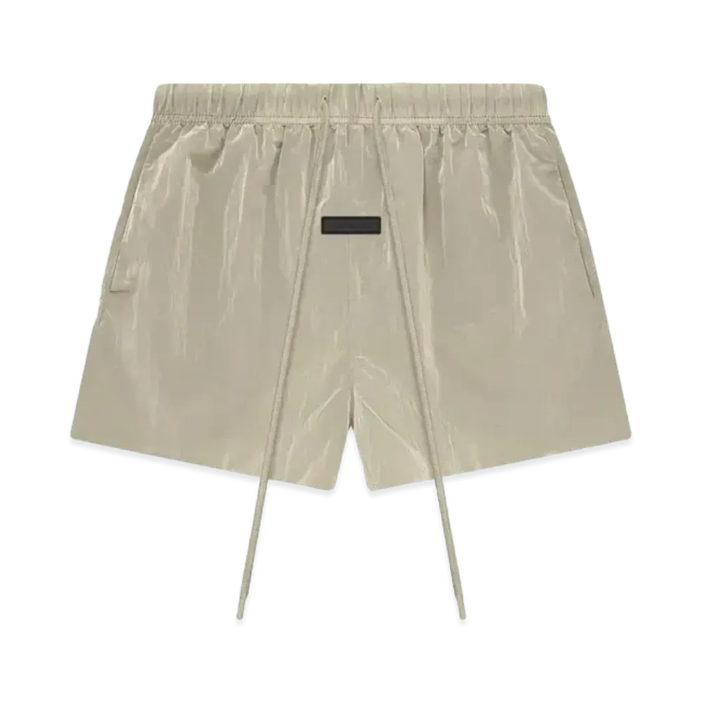 FEAR OF GOD ESSENTIALS Crinkle Nylon Running Short "Garden Yellow"