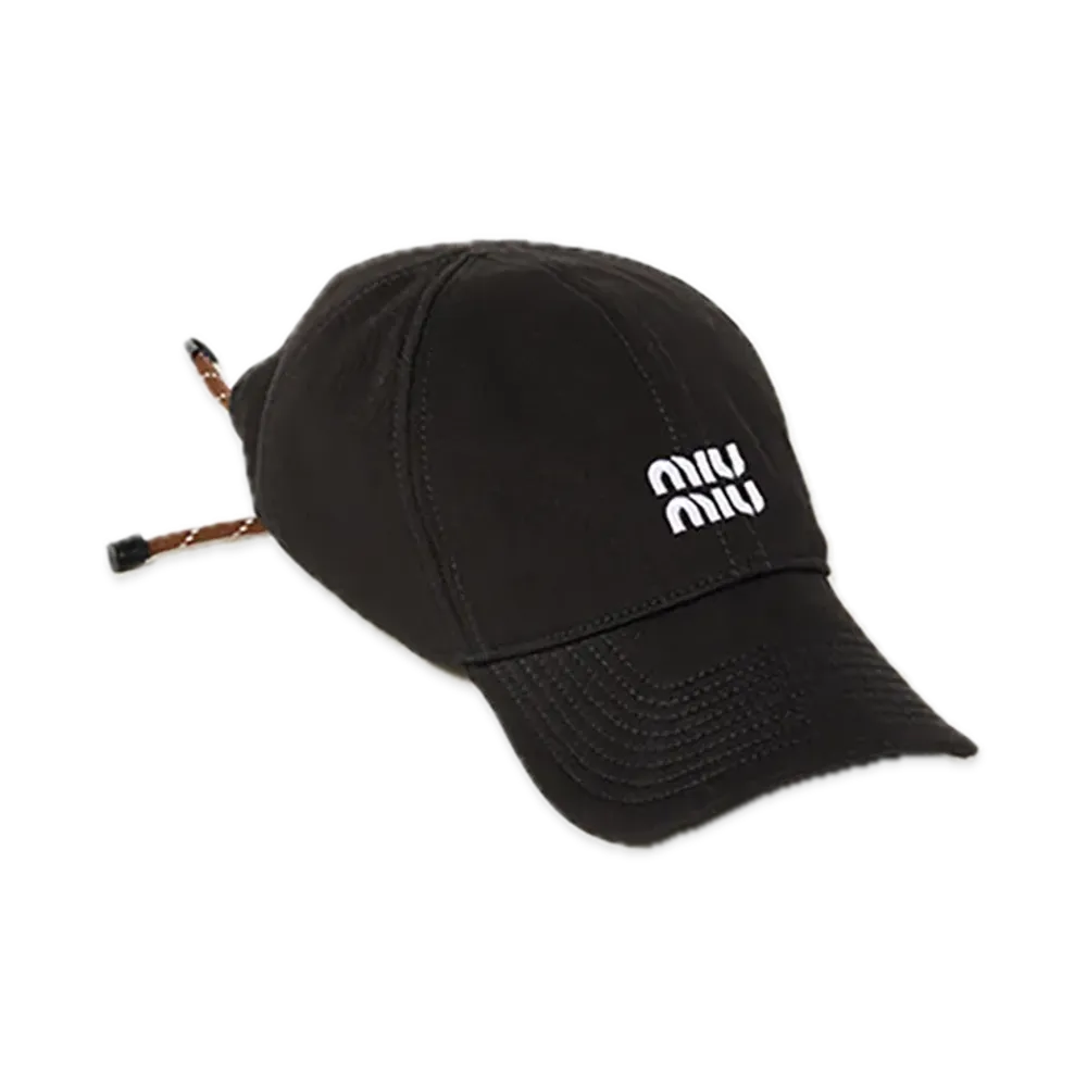 MIU MIU Denim Baseball Cap "Black/Brown"