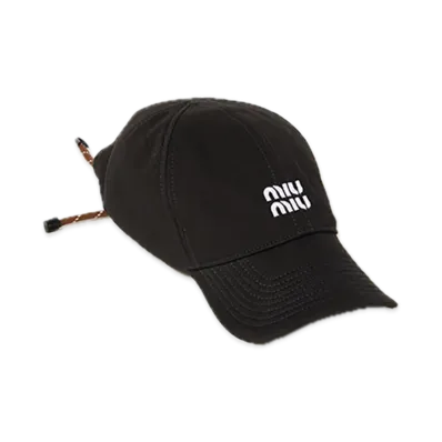 MIU MIU Denim Baseball Cap "Black/Brown"