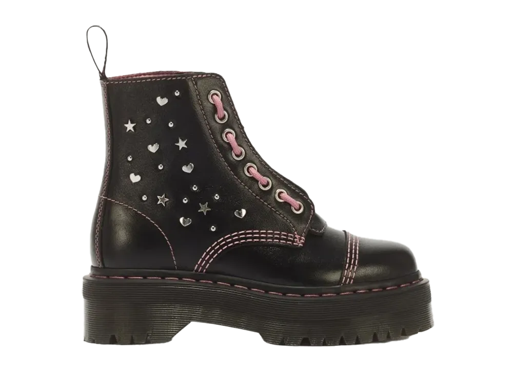 Dr.Martens Women's Sinclair Hearts & Stars 8-Eye Boots "Black"