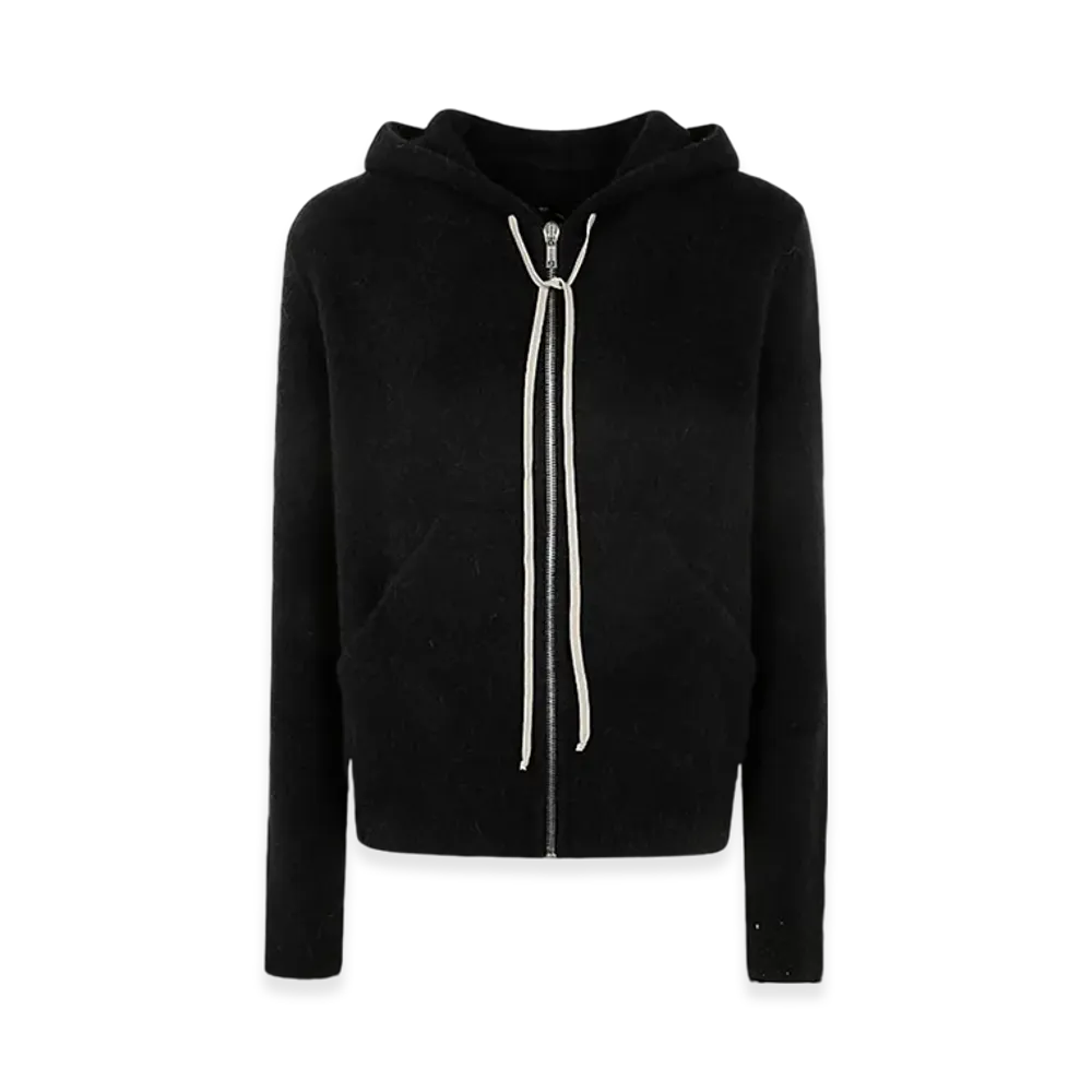 Rick Owens Zipper Hoodie "Black"