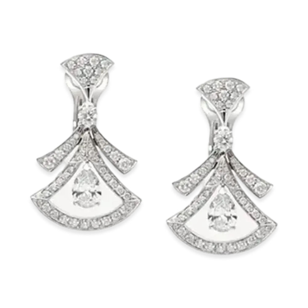 BVLGARI Divas Dream Earrings Diamonds "White Gold"