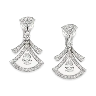 BVLGARI Divas Dream Earrings Diamonds "White Gold"