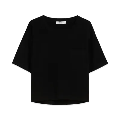 Max Mara Acro Viscose Yarn Boxy Knit "Black"