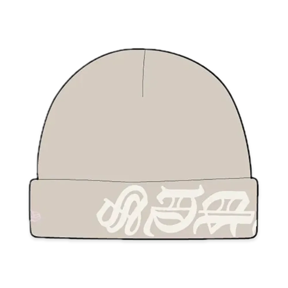 Supreme New Era Blackletter Beanie "Stone"