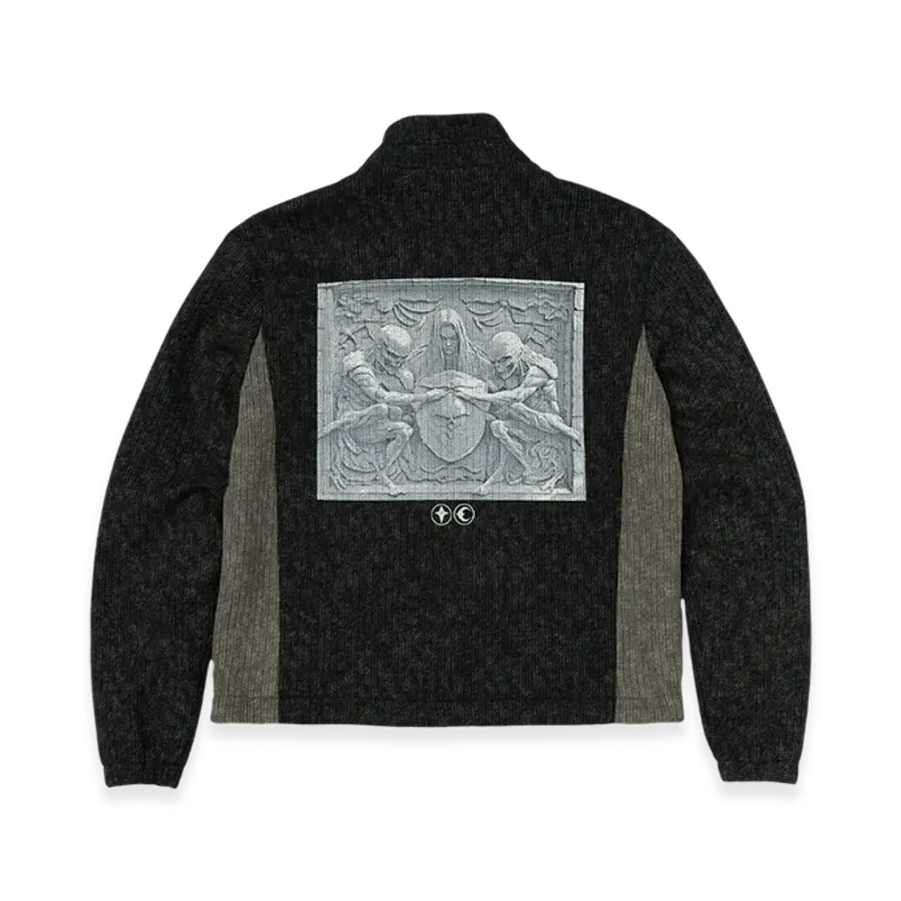 THUG CLUB Devil Peace Patch Knit Jacket "Black"
