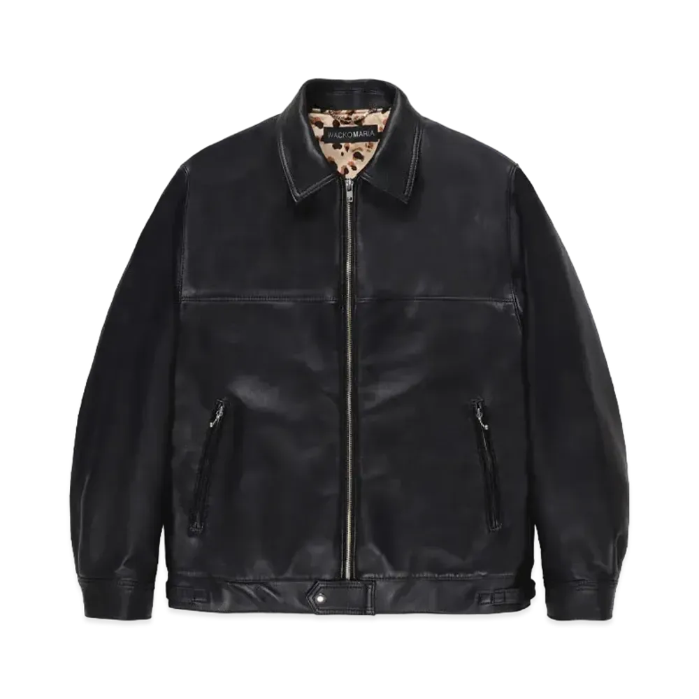 WACKO MARIA Leather Single Riders Jacket "Black"