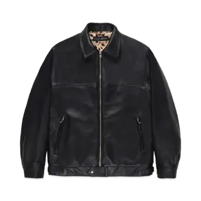 WACKO MARIA Leather Single Riders Jacket "Black"