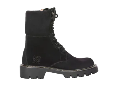 LOEWE Women's Sierra Combat Lace Up Boot "Black"