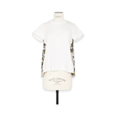 sacai Car Race / Tropical Print T-Shirt "Ivory"