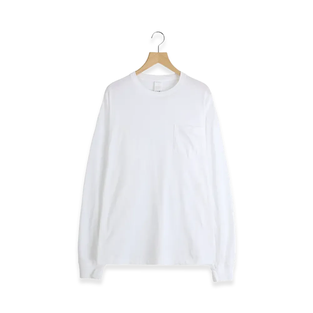 COMOLI Surplus Long Sleeve T-Shirt "White"