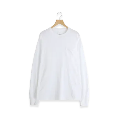 COMOLI Surplus Long Sleeve T-Shirt "White"