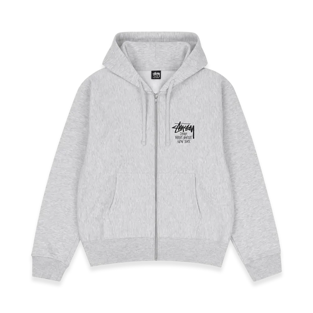 Stussy Stock DSM New York Zip Hoodie 2023 "Ash Heather"