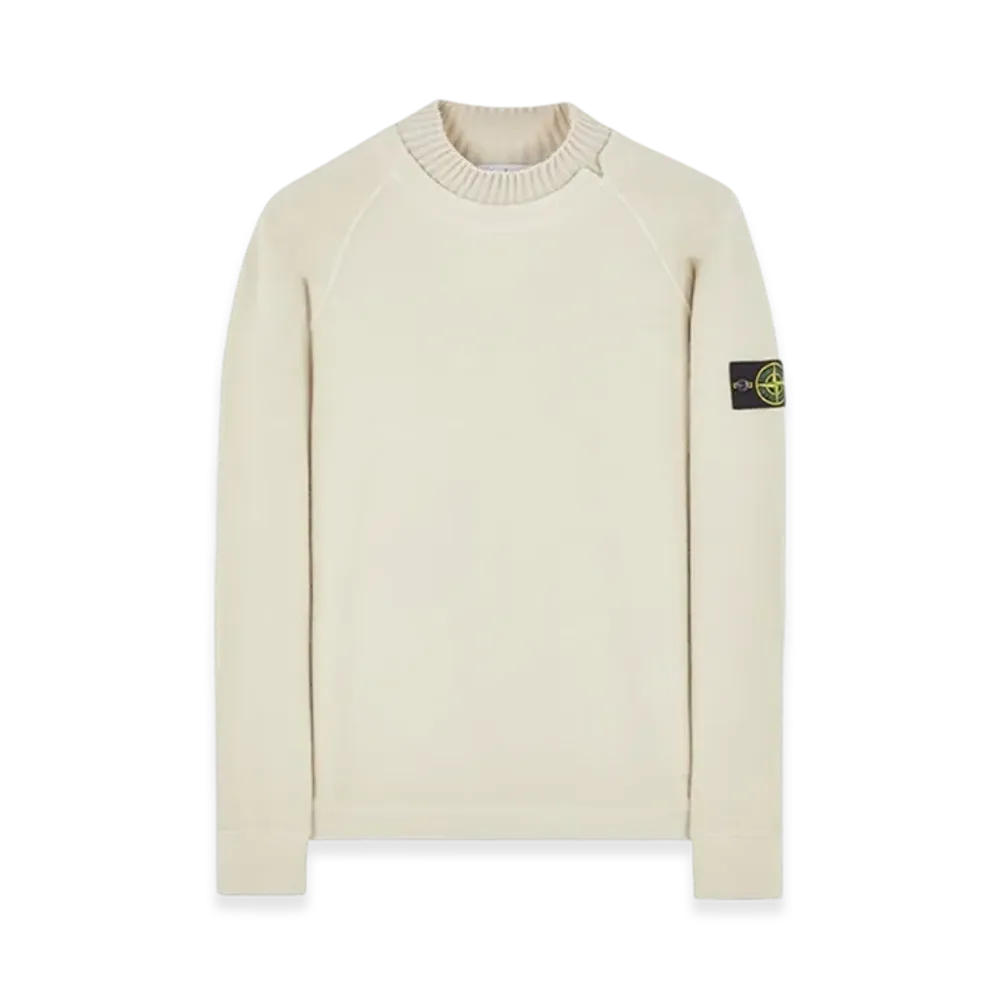 Stone Island 60954 Garmendt Dyed Gauzed Cotton Nylon Fleece Mock Turtleneck Sweatshirt - 23FW "Stucco"