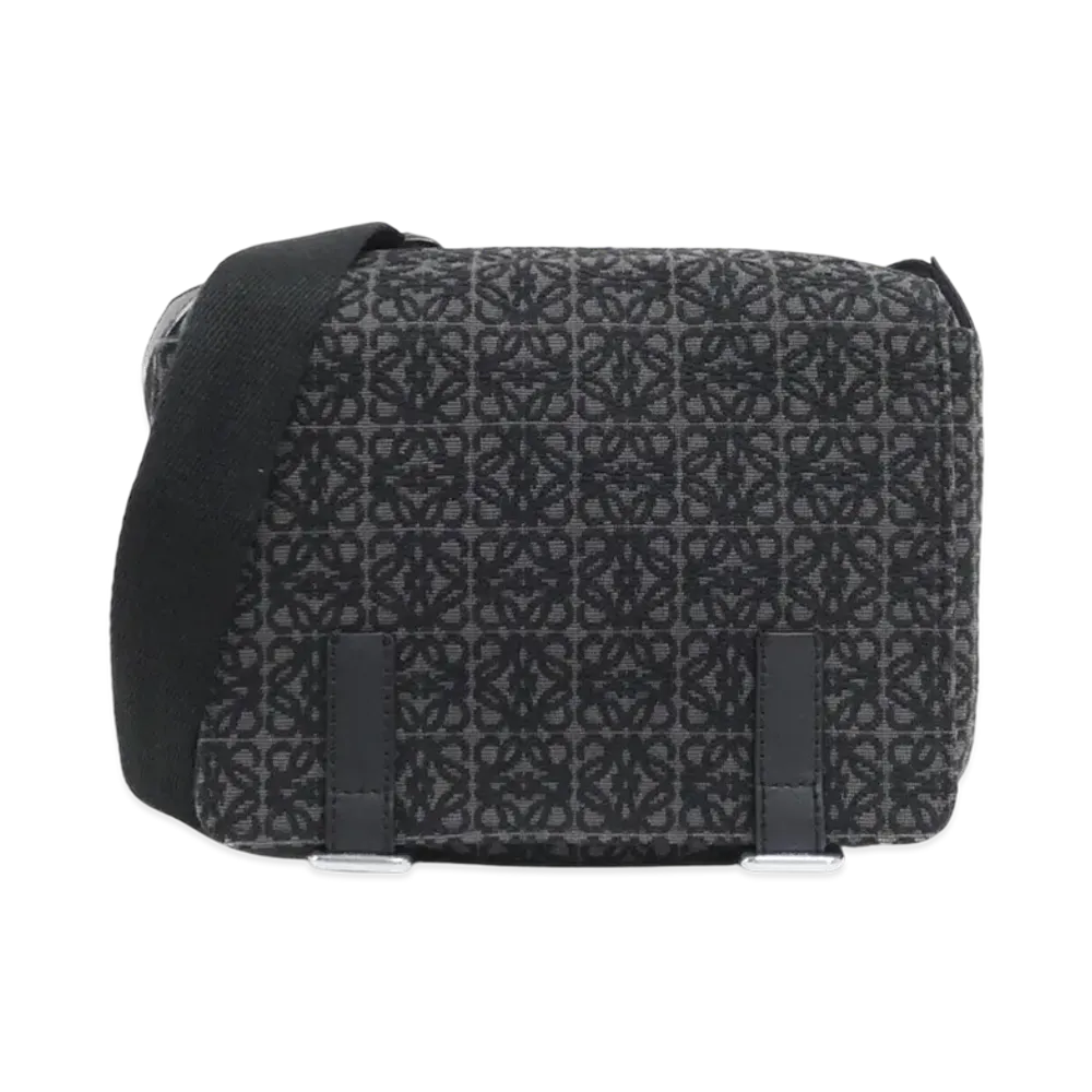 LOEWE Military Messenger Bag XS in Anagram Jacquard Canvas "Black"