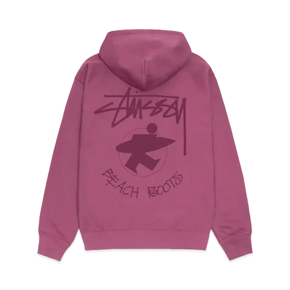 Stussy Beach Roots Zip Hoodie "Berry"