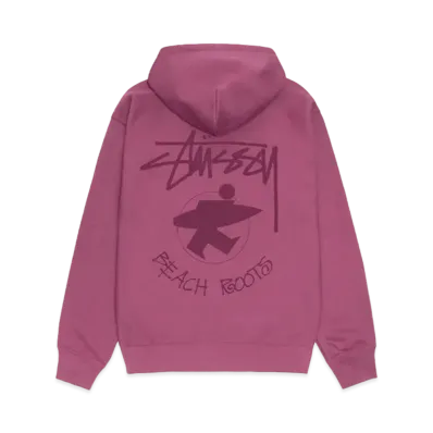 Stussy Beach Roots Zip Hoodie "Berry"