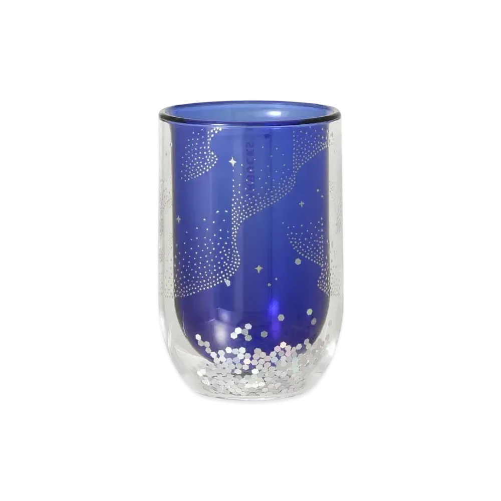 STARBUCKS Holiday 2024 Double Wall Heat Resistant Glass Aurora 296ml "Navy"