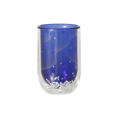STARBUCKS Holiday 2024 Double Wall Heat Resistant Glass Aurora 296ml "Navy"