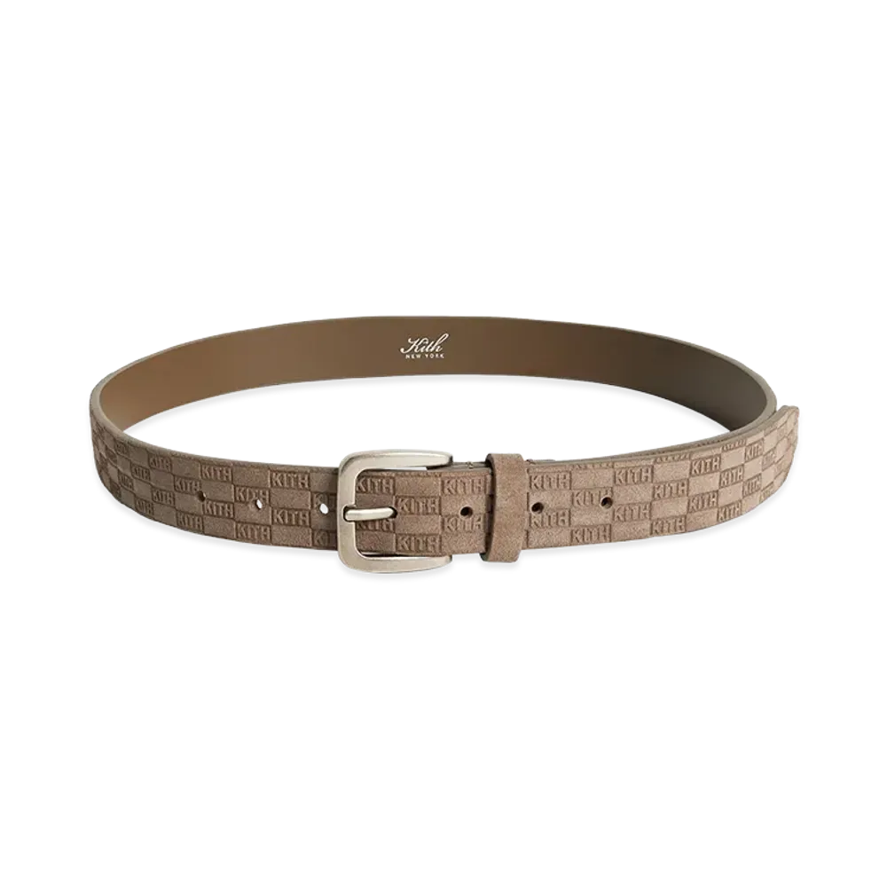 Kith Monogram Suede Belt "Java"