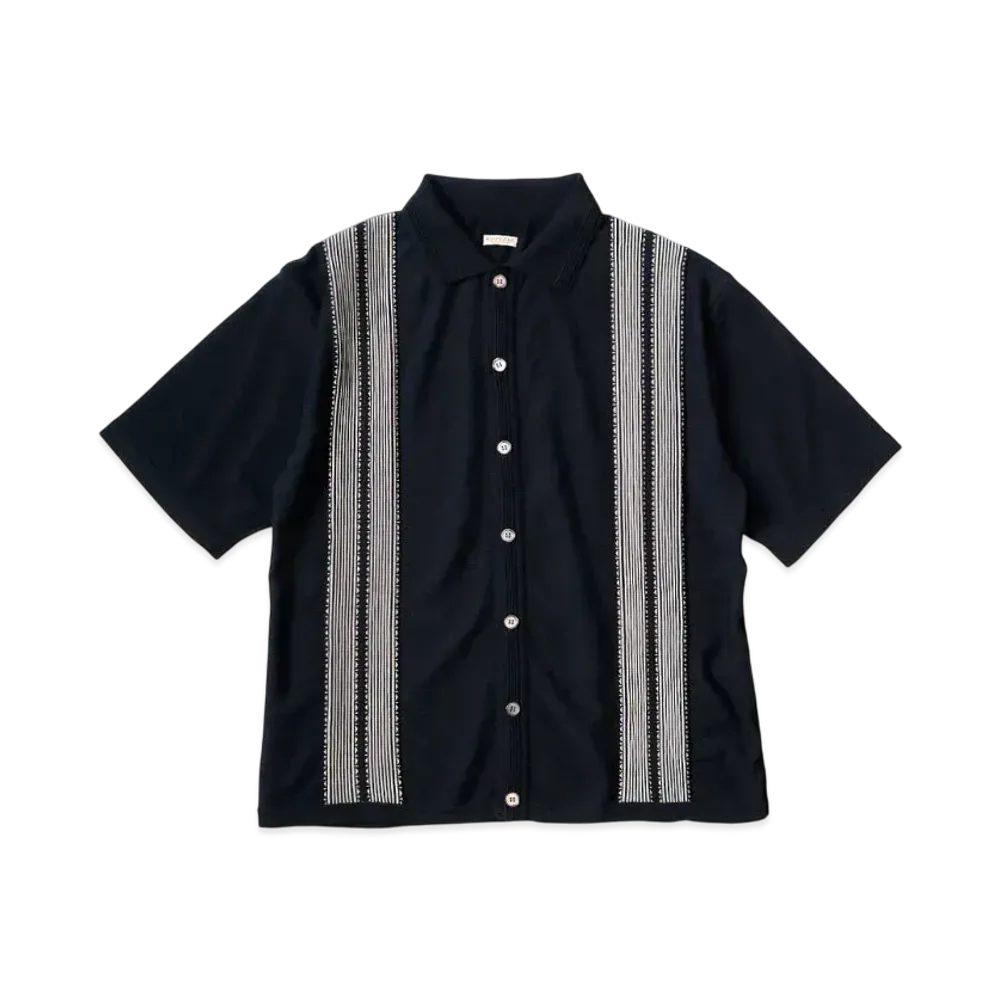 KAPITAL 14G Cotton Knit Tennessee Aloha Shirt "Black"