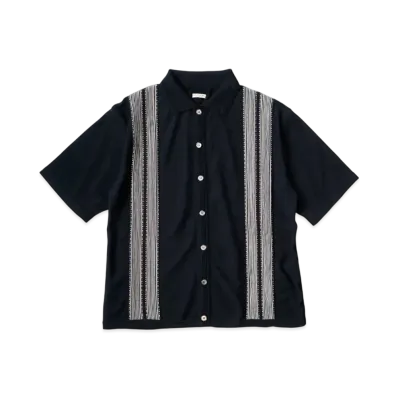 KAPITAL 14G Cotton Knit Tennessee Aloha Shirt "Black"
