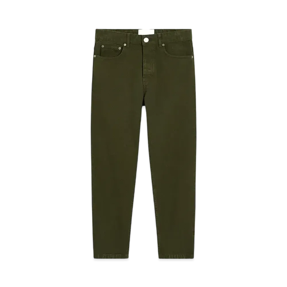AMI PARIS Cotton Tapered Fit Jeans "Loden"