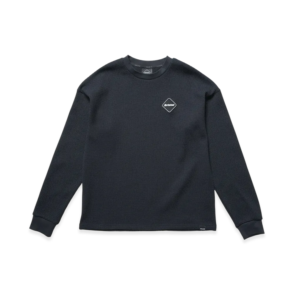 F.C.Real Bristol Tech Waffle L/S Lounge Top "Black"