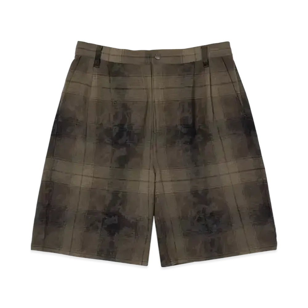 HUF Summer 25 Tie Dye Plaid Short "Thyme"