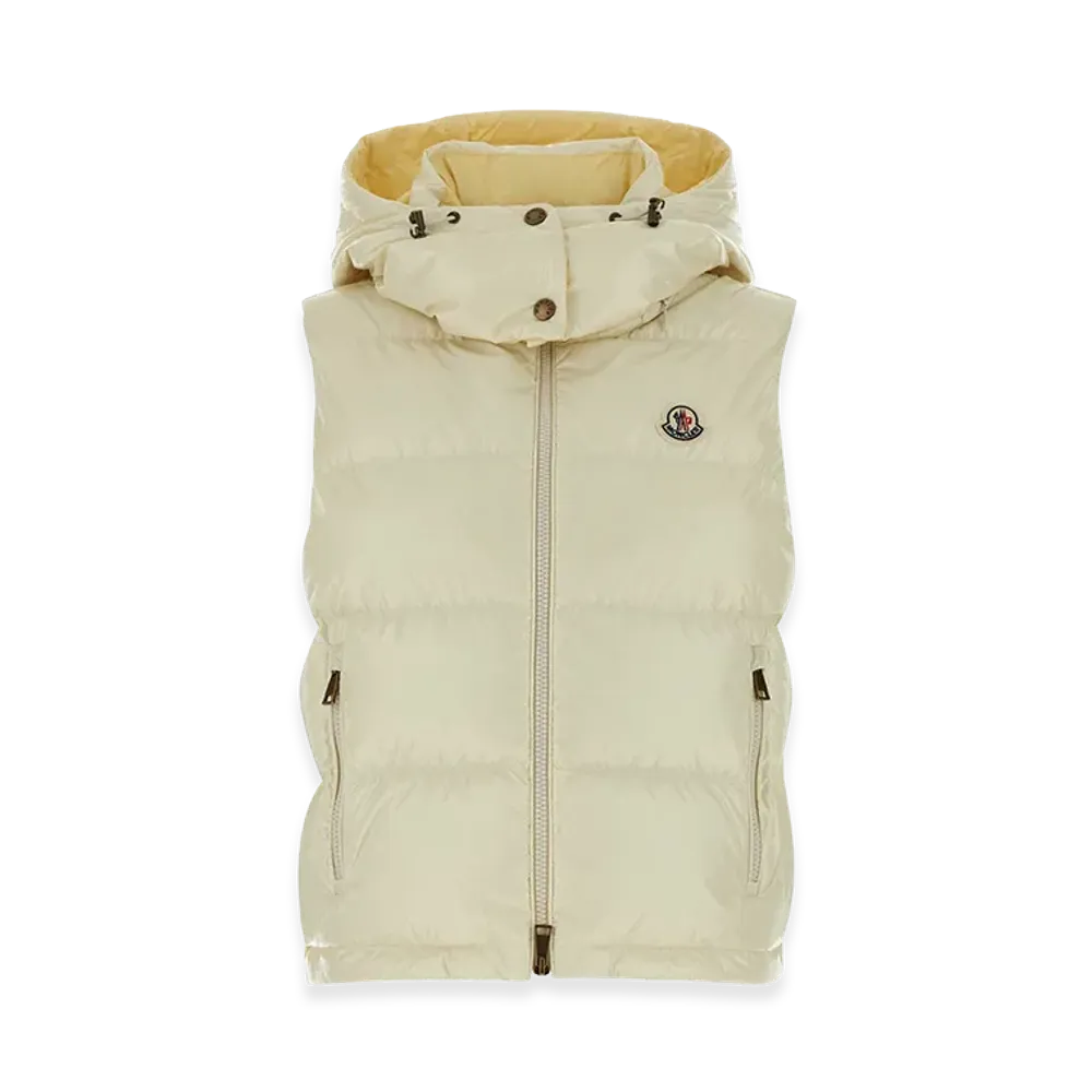MONCLER Women's Nylon Niverolle Down Jacket "Yellow/Cream"