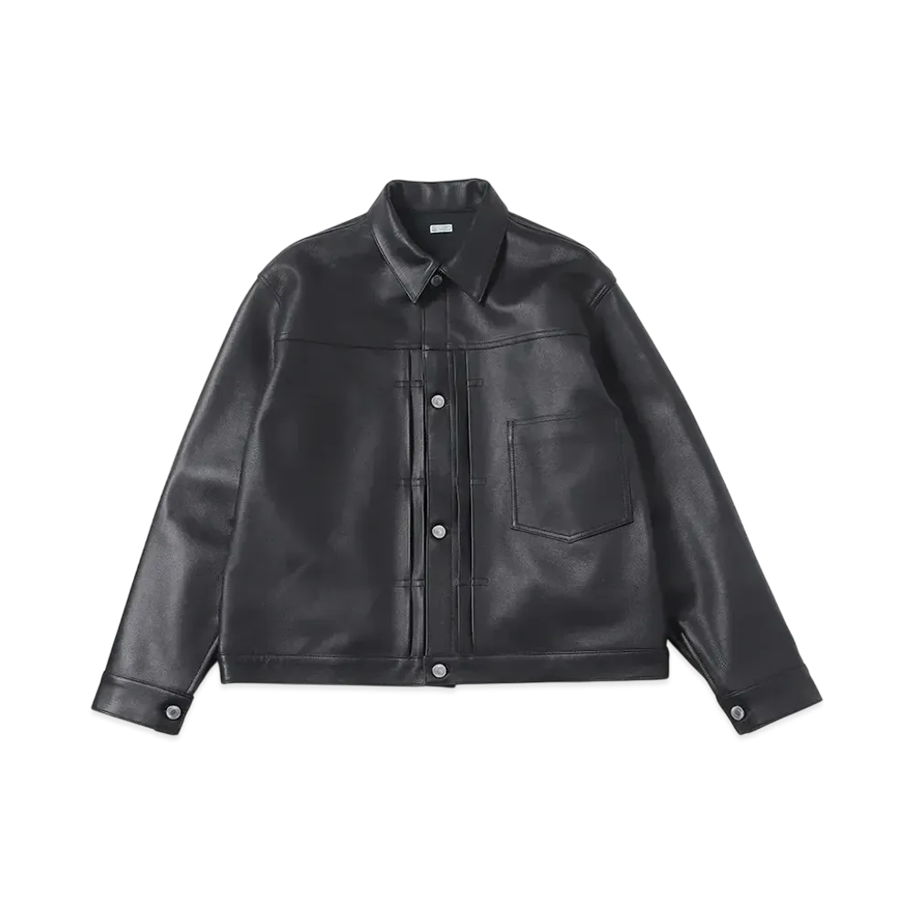 A.PRESSE 1st Type Leather Jacket "Black"