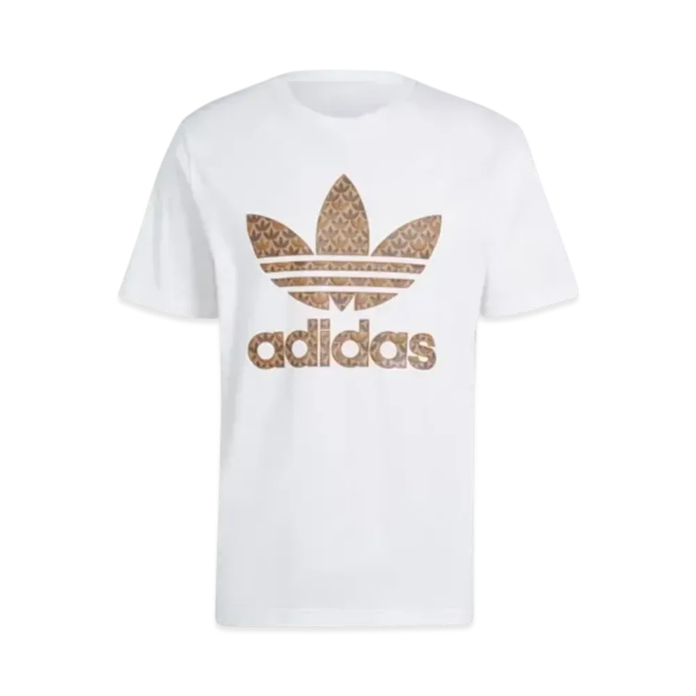 adidas Classic Monogram Graphic Short Sleeve T-Shirt "White/Earth Strata"