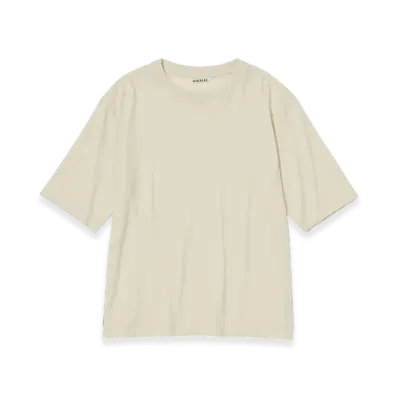 AURALEE Extra Fine Wool Jersey T-Shirt "Ivory"
