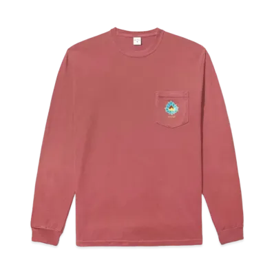 Noah LS Lotus Pocket Tee "Burgundy"