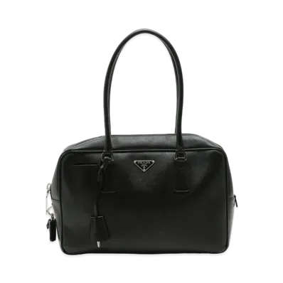 PRADA Saffiano Leather Hand Bag "Black"
