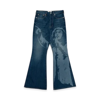 JUNYA WATANABE MAN Cotton Selvedge Denim Garment Treated Bob Marley "Indigo/Beige"