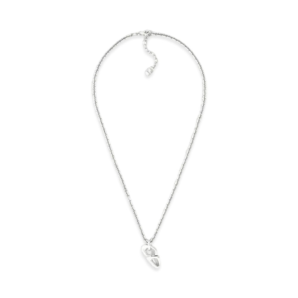 Dior CD30 Pendant Necklace Brass "Silver"