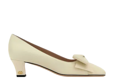 Valentino Garavani Women's Ivory Leather Bowow Pumps "White"
