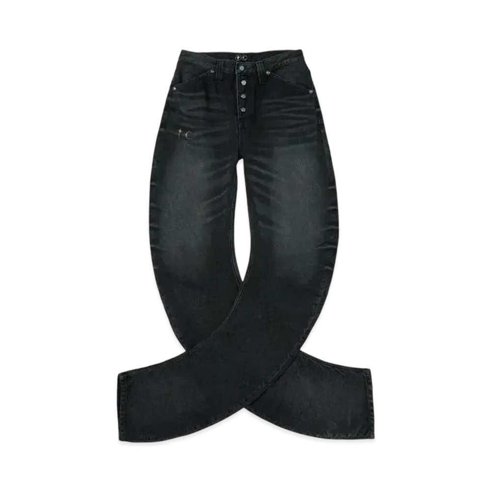 THUG CLUB Parkour Denim Pants "Black"