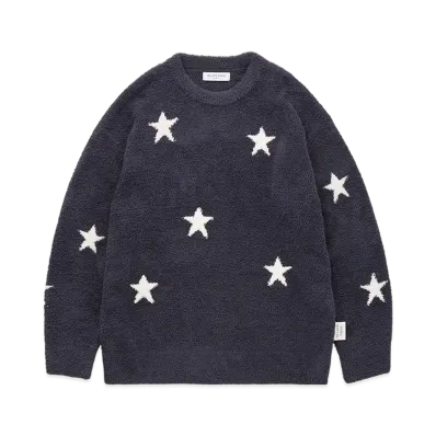 GELATO PIQUE x Homme Powder Star Jacquard Pullover "Navy"
