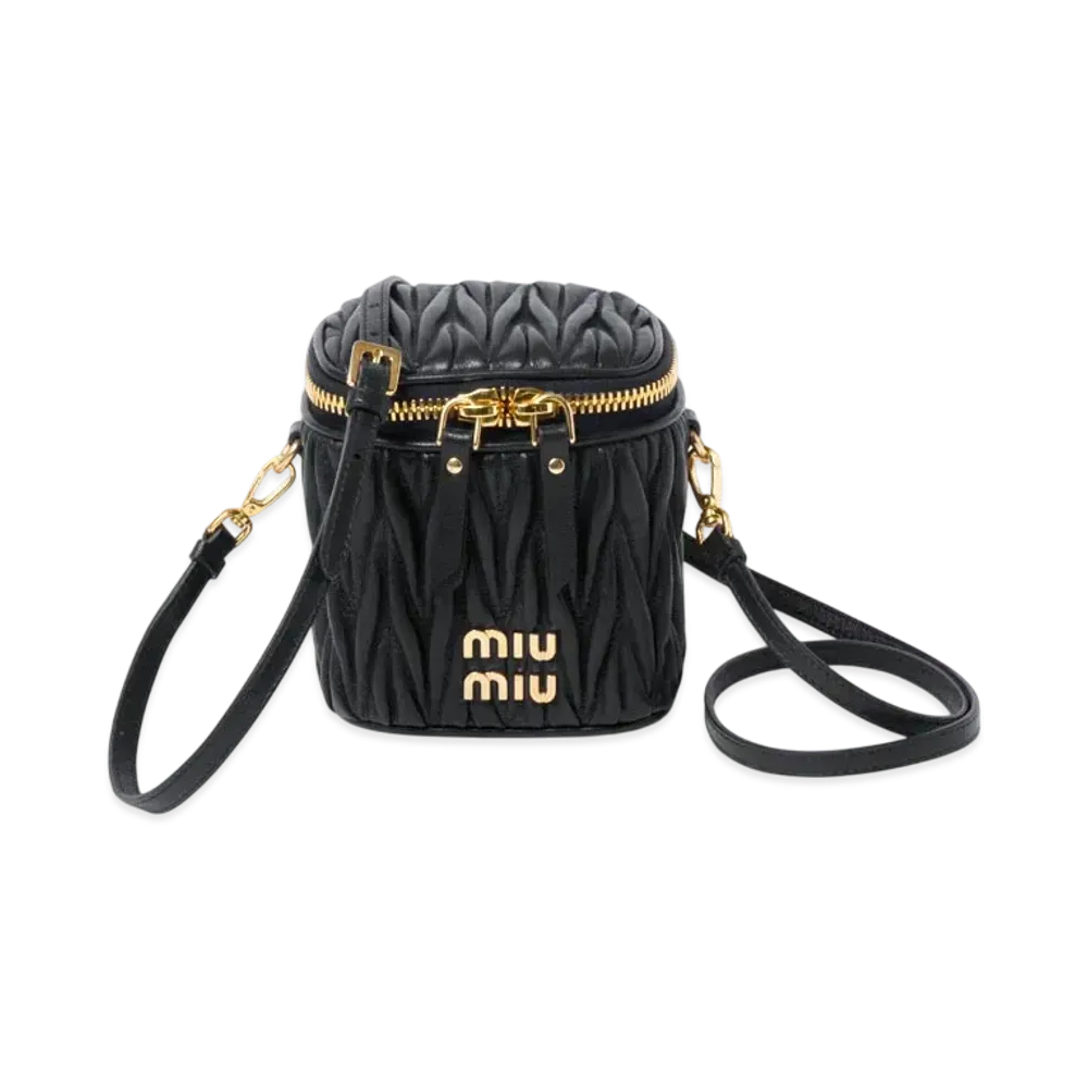 MIUMIU Matelasse Nappa Leather Micro Bag "Black"