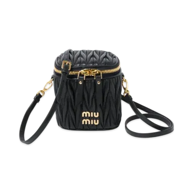 MIUMIU Matelasse Nappa Leather Micro Bag "Black"