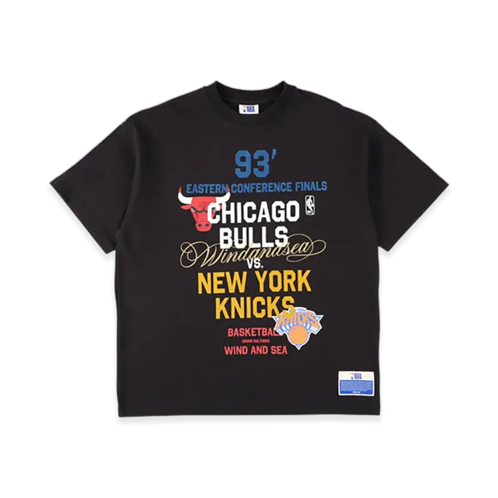 WIND AND SEA x NBA Multi-Technique Graphic Tee (BULLS KNICKS) "Black"