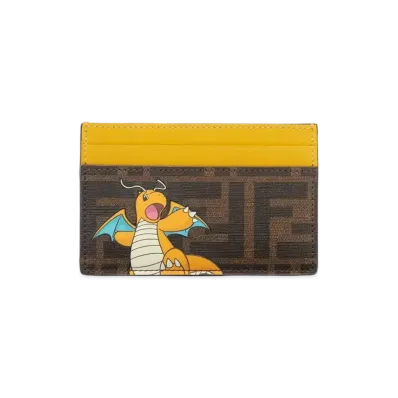 Pokemon x Fragment x FENDI Dragonite Card Case FF Fabric Isetan Shinjuku Store Men's Building 1F The Stage Limited "Yellow"