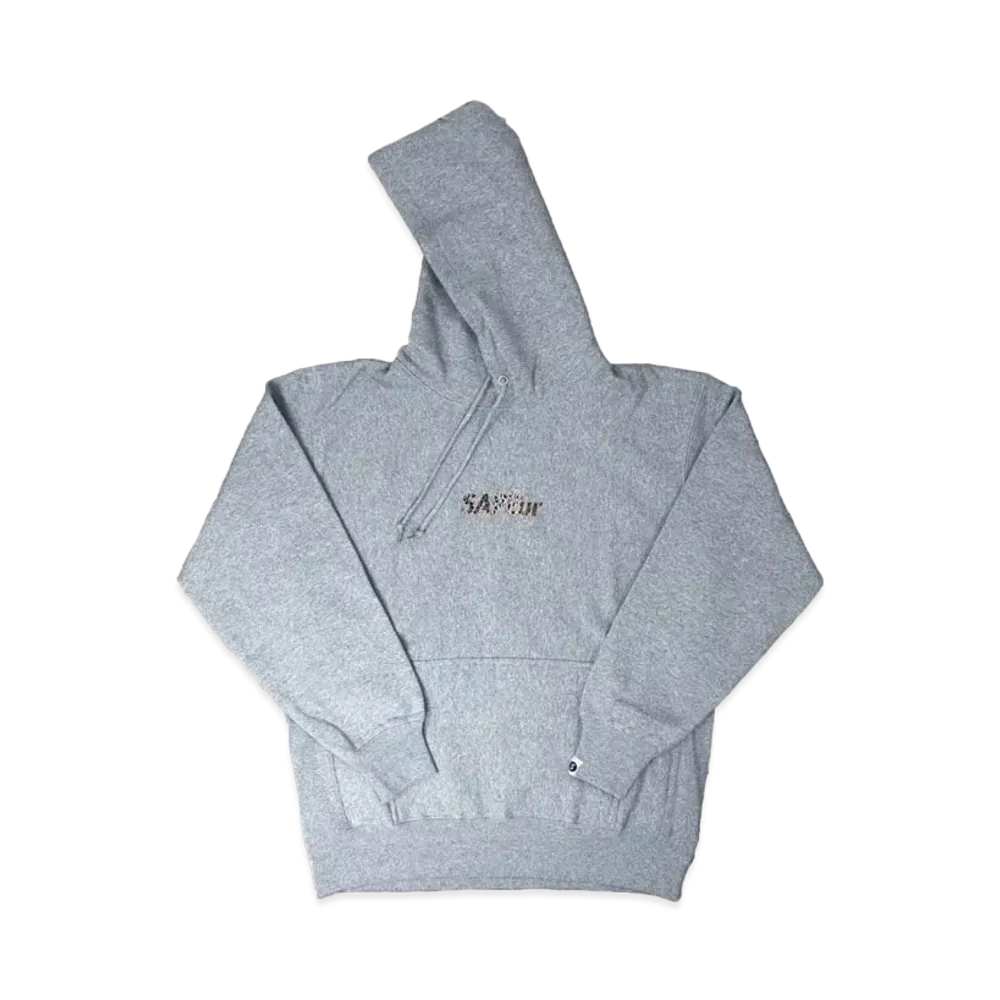 SAPEur Brown Leopard Head Hoodie "Gray"